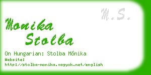 monika stolba business card